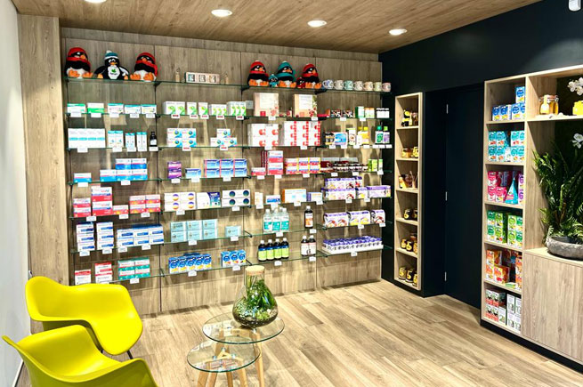 Interieur van Apotheek Cortebeeck in Edegem